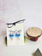 Micro-crochet Blue Butterflies with Waterdrop Beads Earrings