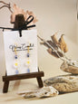 Handcrafted micro-crochet daisies paired with vintage Czech glass beads and 18K gold-plated findings & hooks 