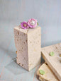 Pink-purple micro-crochet Lilies of the Valley with luminous 8mm & 5mm Freshwater Pearls Ring. 18K gold-plated adjustable ring.