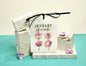 A pair of pink Sakura duo micro-crochet dangle earrings