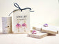 A pair of Sakura with Crystals & Beads Micro-crochet Earrings
