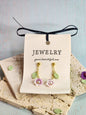 Pink-White Micro-crochet Lily of the Valley with Pearls Earrings